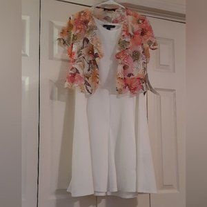 Womens Skater Style Dress With Shrug PXL